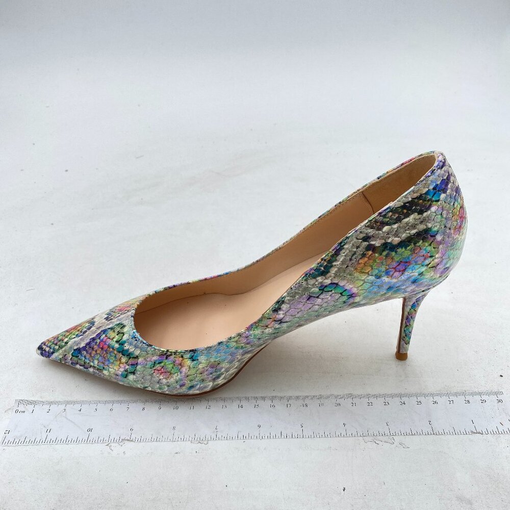 YDN Multicolor Snakeskin Heels